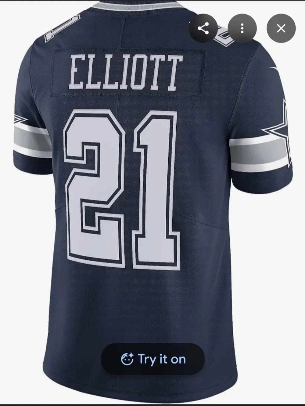 Nike Men’s Dallas Cowboys #21 Navy Vapor Limited Football Jersey, Size M